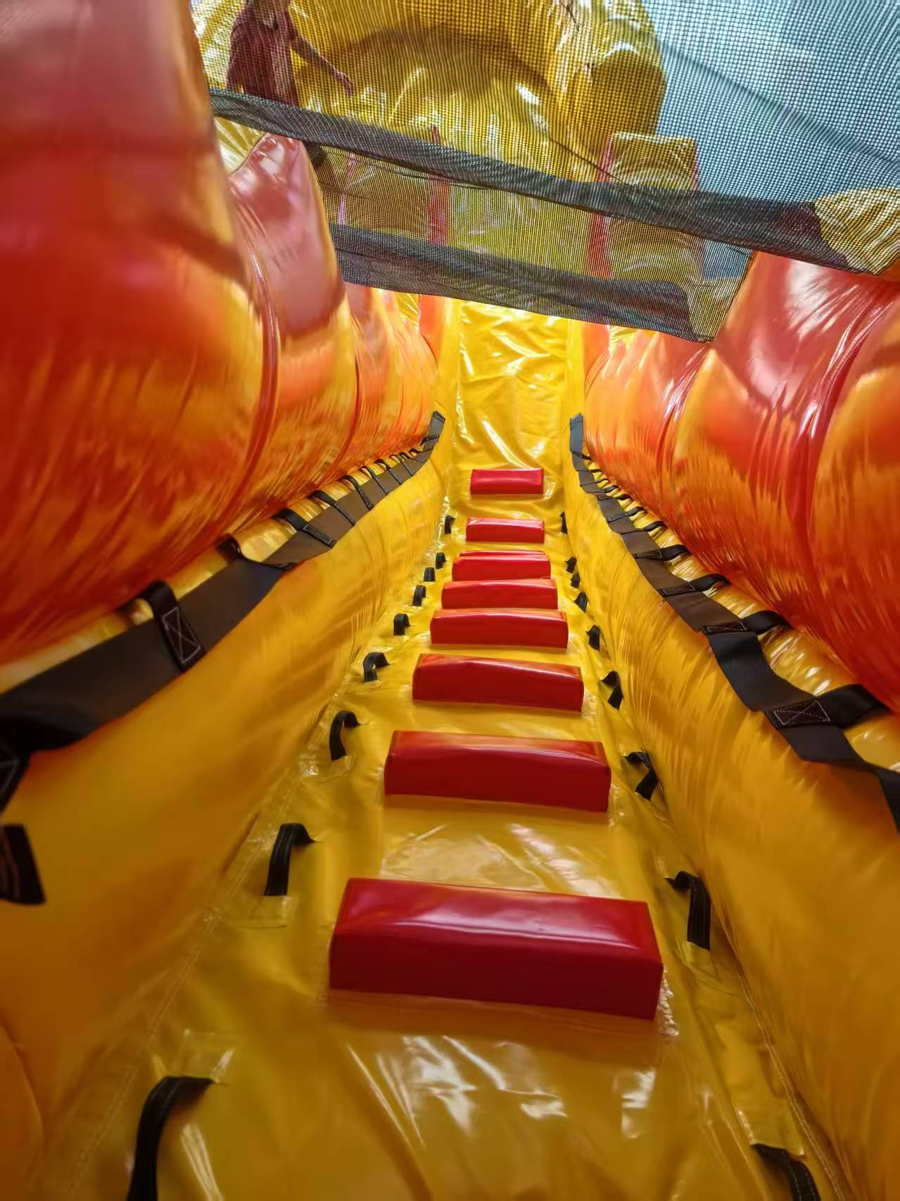 Yellow and Red Wave Style Water Slide