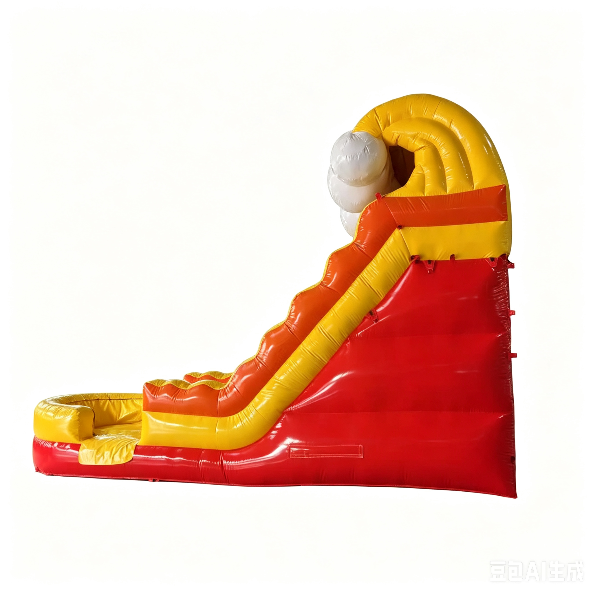 Yellow and Red Wave Style Water Slide