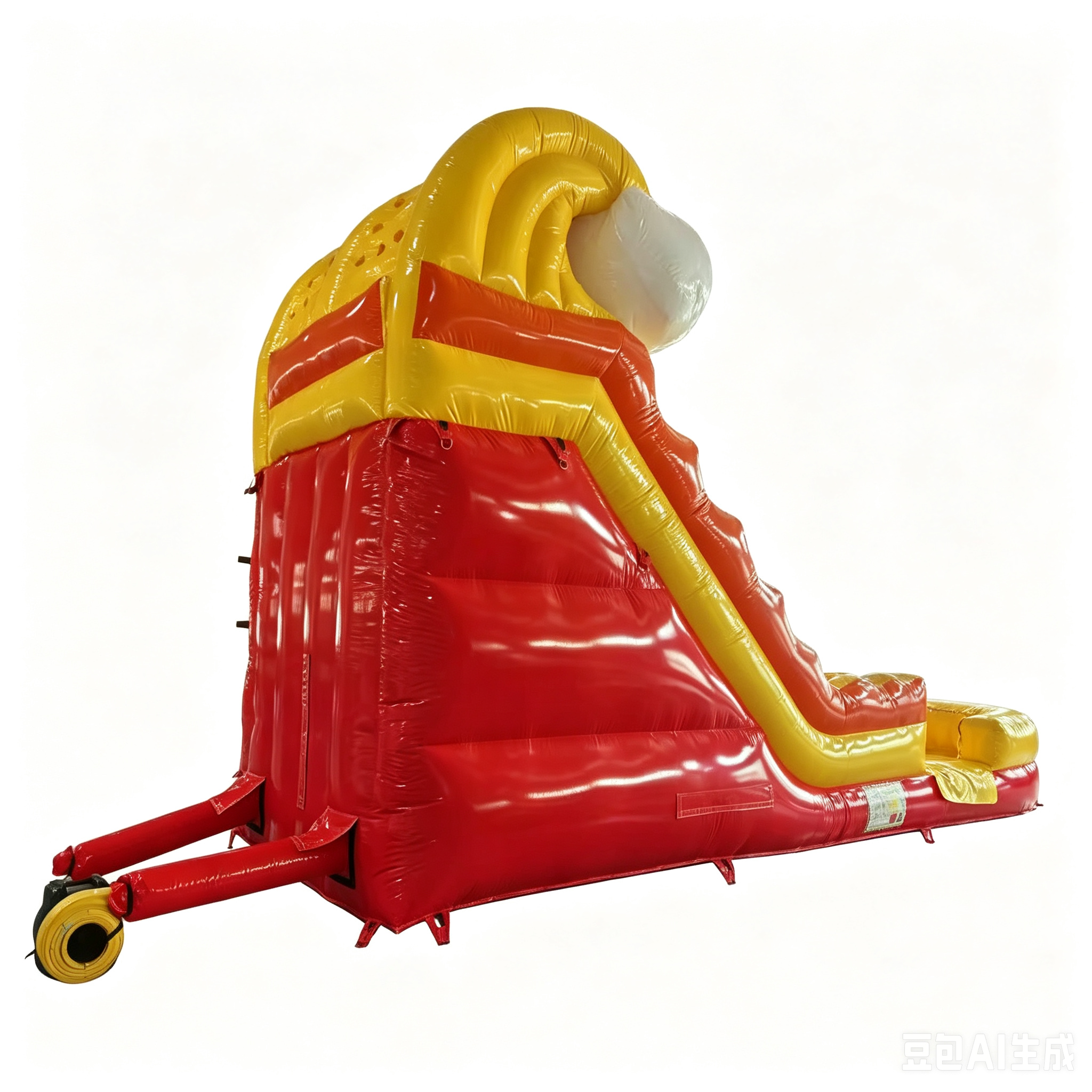 Yellow and Red Wave Style Water Slide