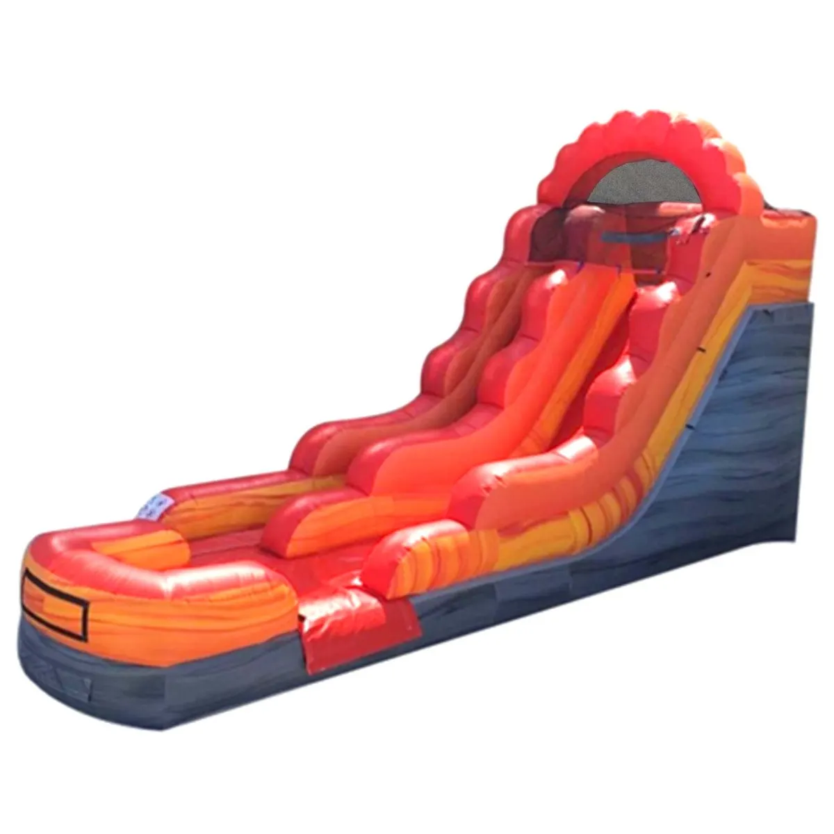 12' Fire Red Marble Inflatable Water Slide with Blower