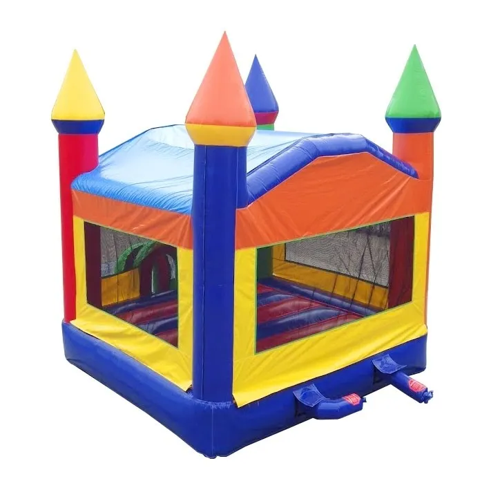 Rainbow Castle Inflatable Bounce House with Blower - Image 4