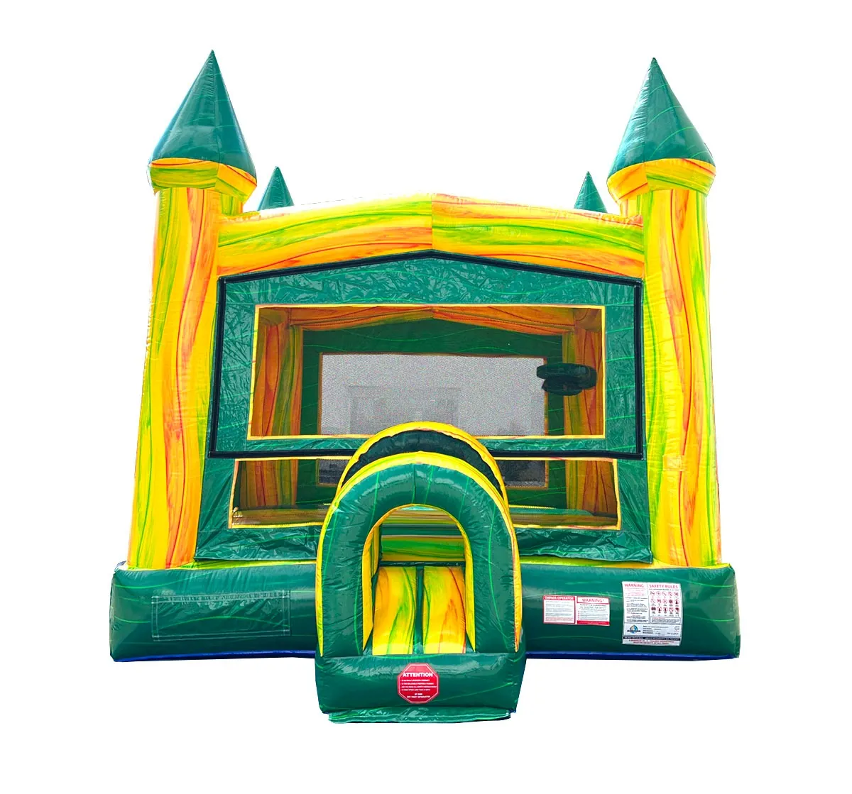 Green Marble Modular Bounce House with Blower - Image 2