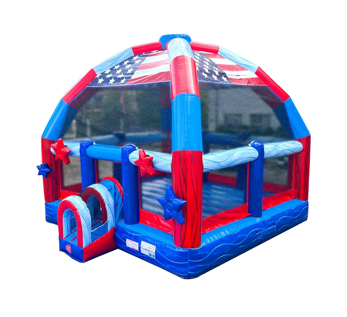 Big Bubba 22' x 22' Red, White Blue Marble Giant Bounce House with Blower - Image 4