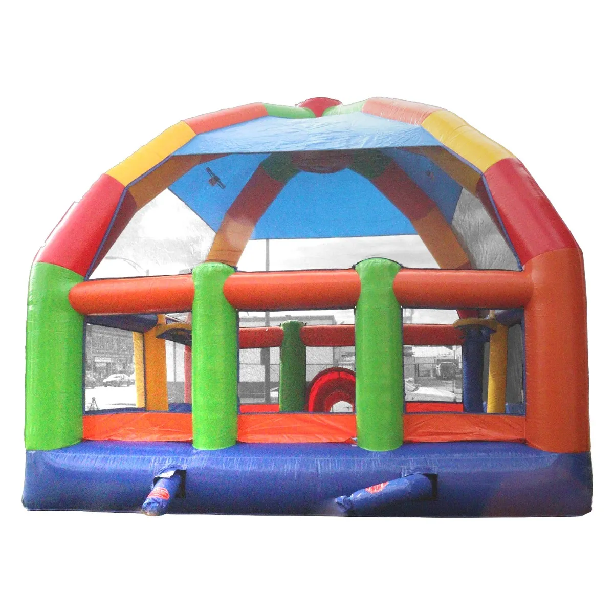 22' x 22' Big Bubba Giant Rainbow Bounce House with Blower - Image 5