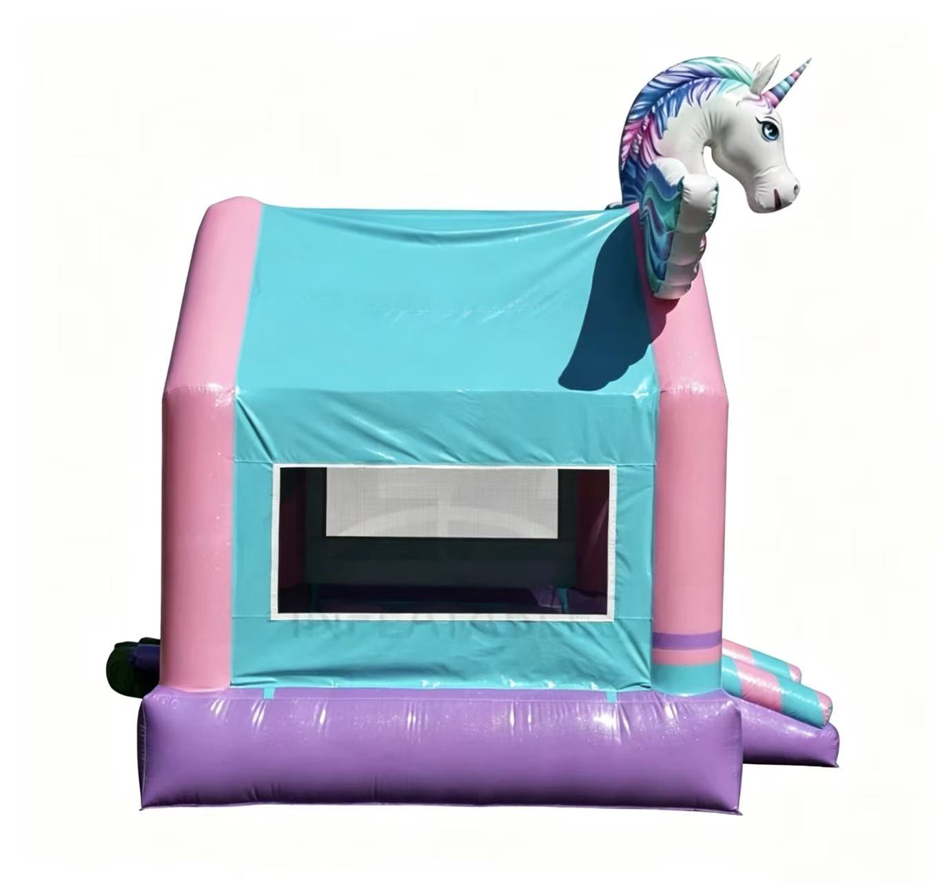 Unicorn Inflatable Bounce House With Small Slide - Image 3