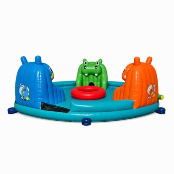 4-Player Hungry Hippo Chow Down Inflatable Bungee Challenge - Image 2