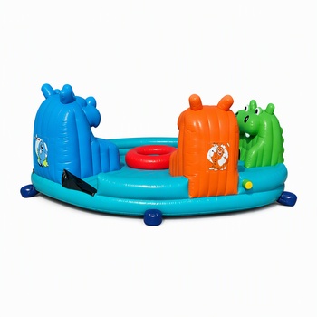 4-Player Hungry Hippo Chow Down Inflatable Bungee Challenge - Image 3
