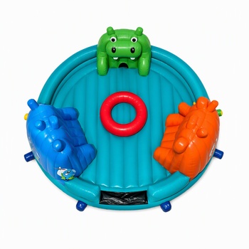 4-Player Hungry Hippo Chow Down Inflatable Bungee Challenge - Image 4