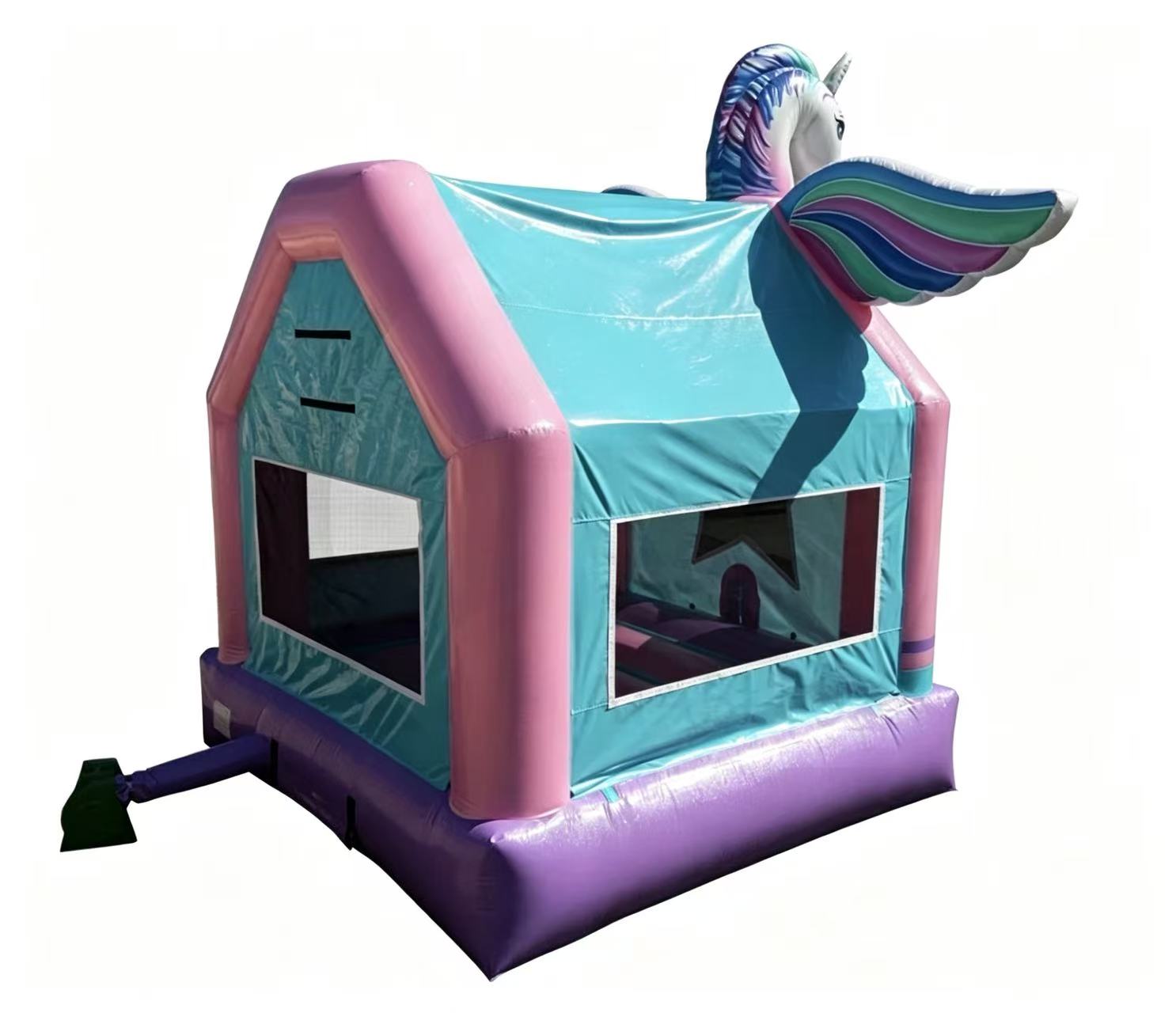 Unicorn Inflatable Bounce House With Small Slide - Image 4