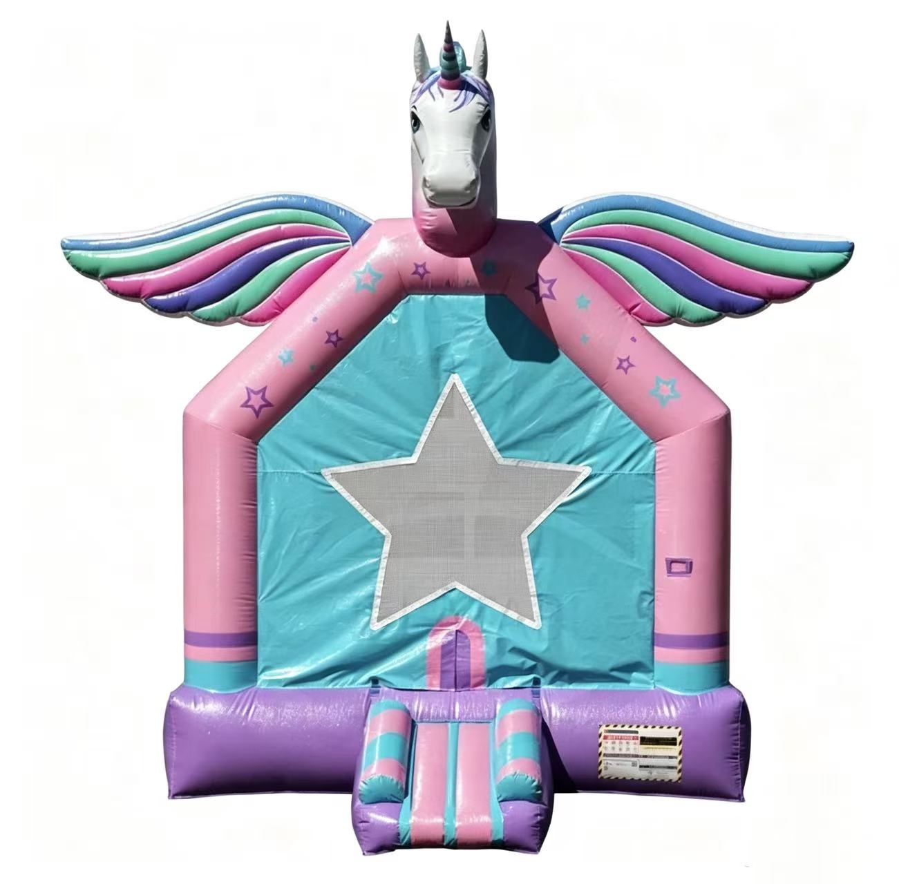 Unicorn Inflatable Bounce House With Small Slide