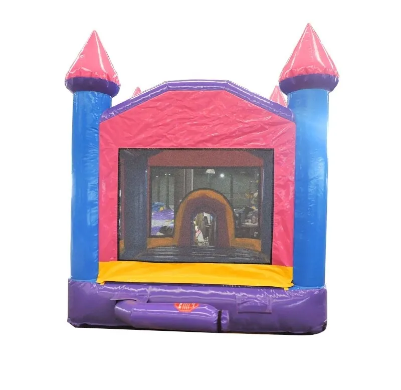 Compact Kids 10' Pink Bounce House with Blower - Image 3