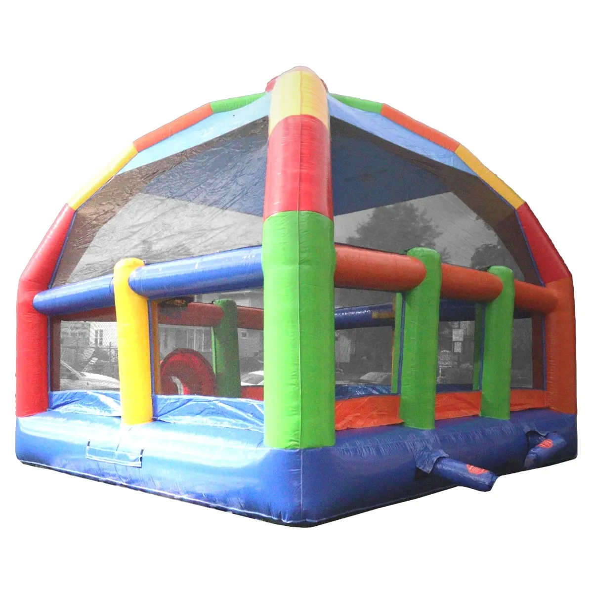 22' x 22' Big Bubba Giant Rainbow Bounce House with Blower - Image 3