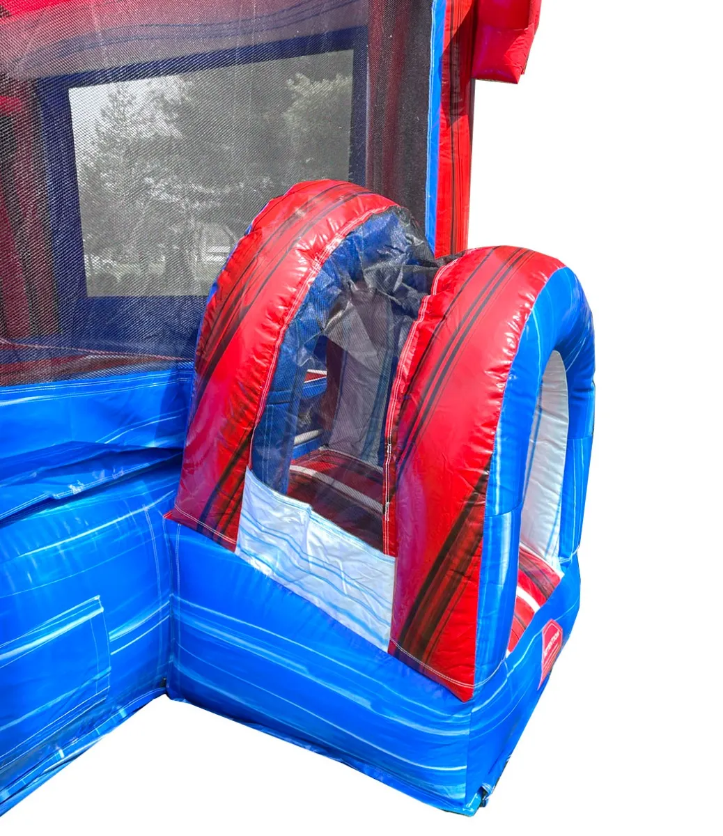 Commercial Inflatable Bounce House with Blower, Stars and Stripes - Image 4