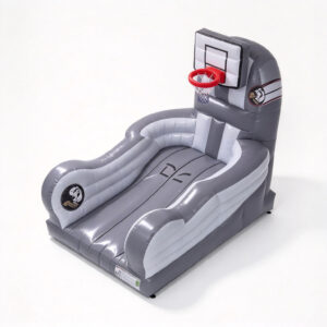 Grey Black Extreme Ball Run Inflatable Wipeout Sport Game