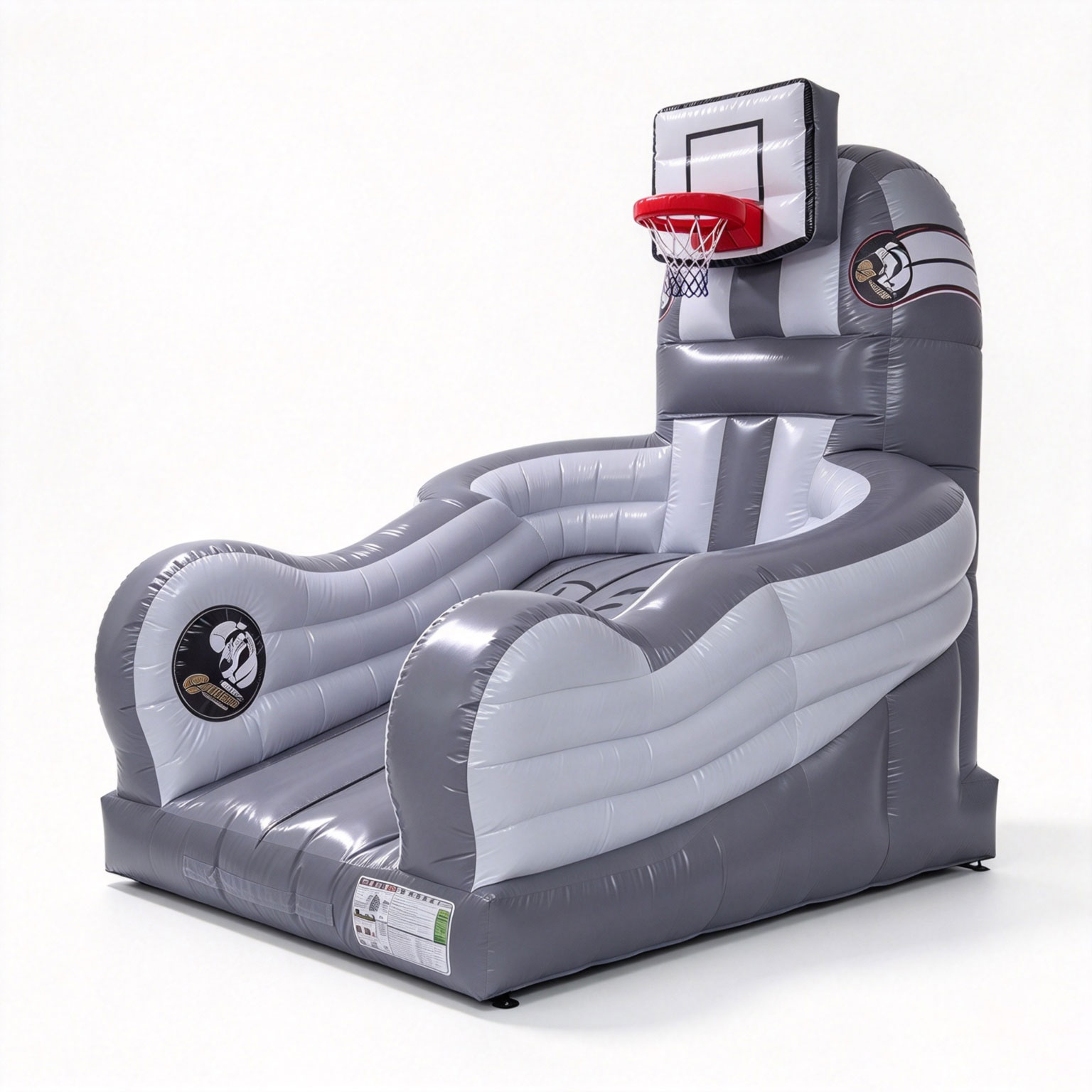 Grey Black Extreme Ball Run Inflatable Wipeout Sport Game - Image 3