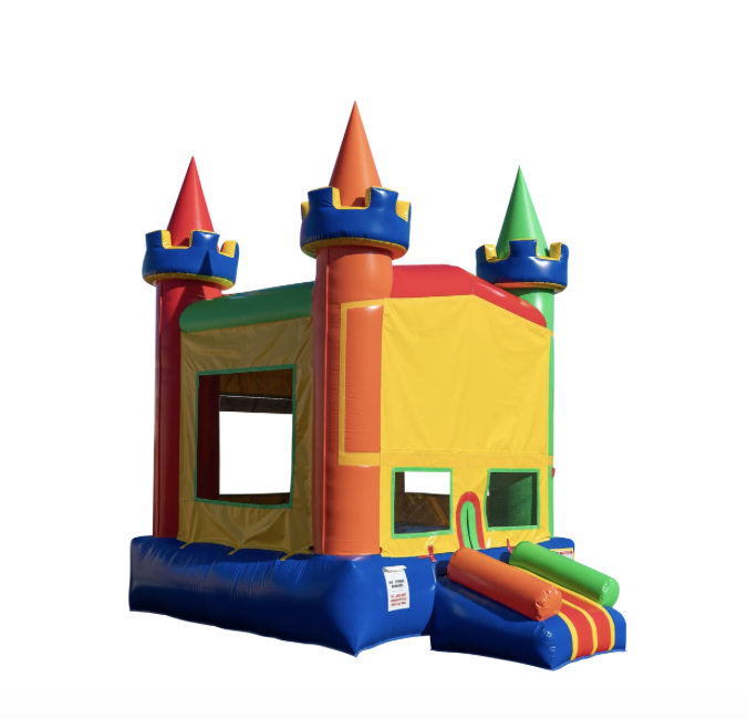Rainbow Classic Castle Inflatable Bounce House - Image 2
