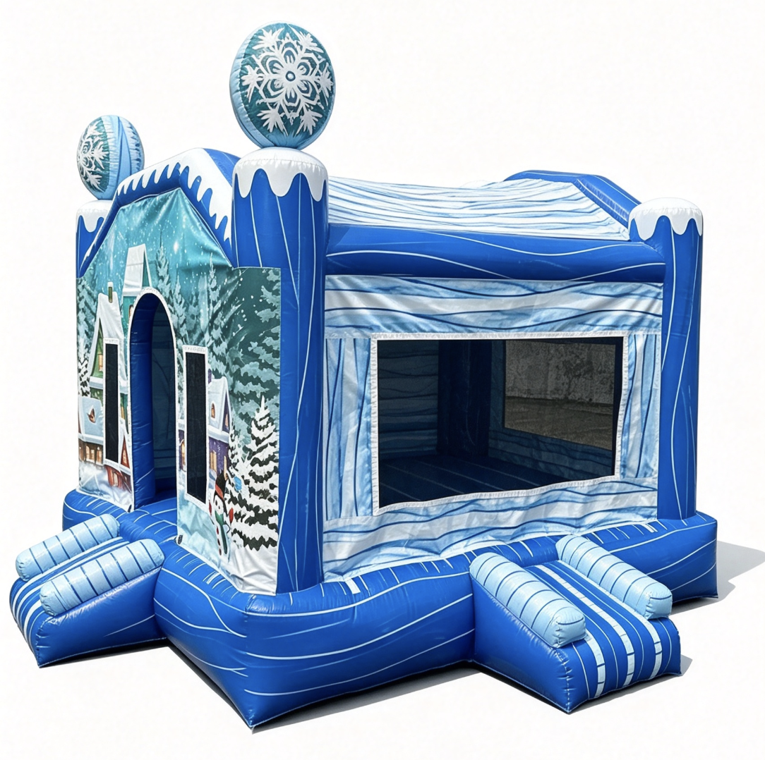Winter Snow House Inflatable Bounce House - Image 3