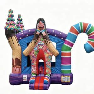Unicorn Inflatable Bounce House With Small Slide