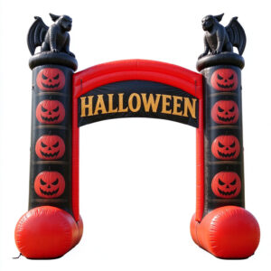 Commercial Halloween Pumpkin Advertising Inflatable Entrance Arch for Event