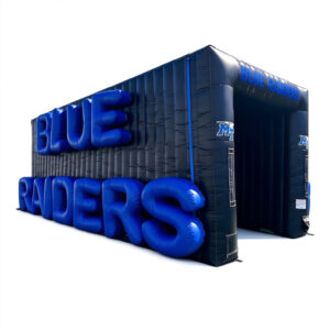 Blue Raiders 3D Letter Advertising Inflatable Tunnel