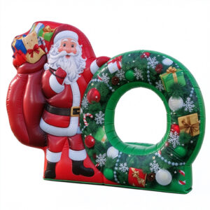 Santa Christmas Wreath Inflatable Photo Booth