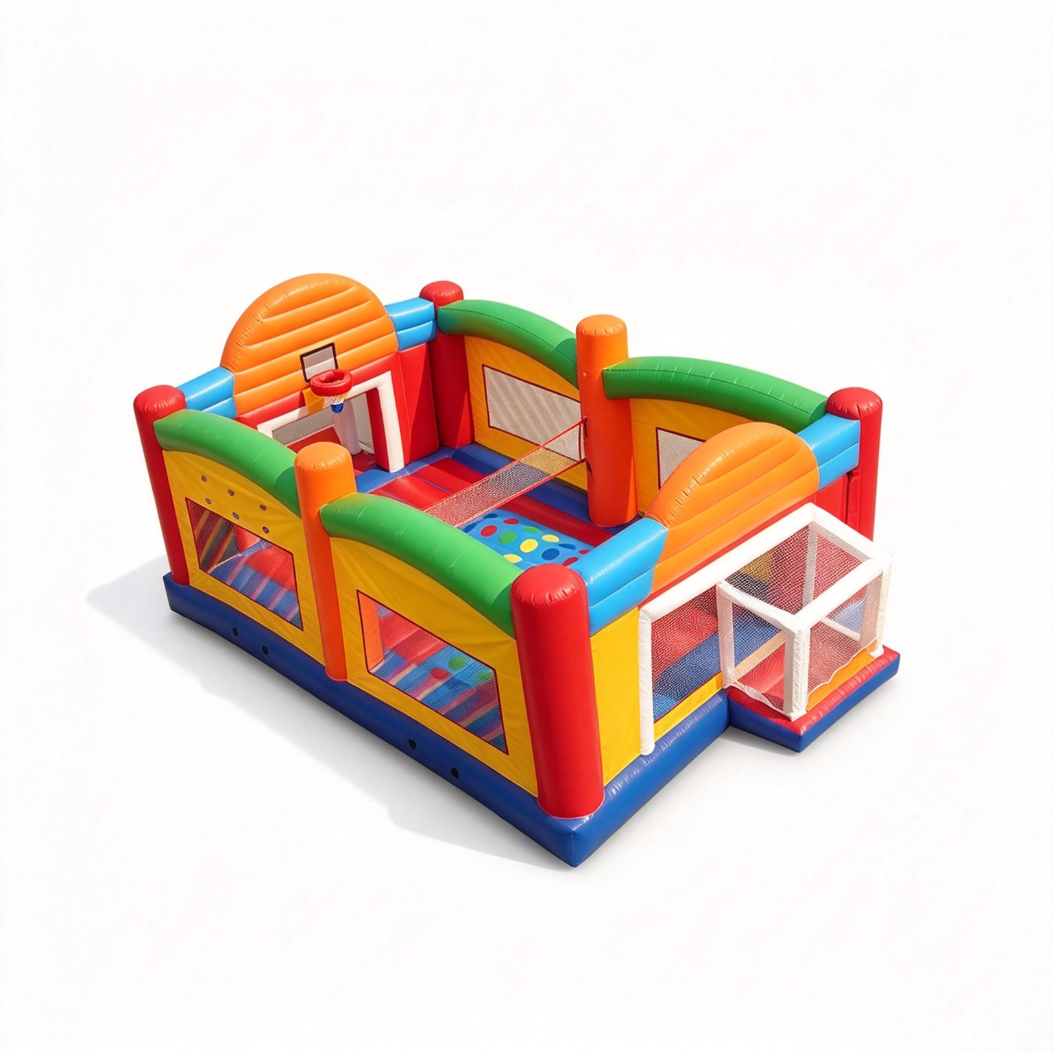 Inflatable Ultimate Sports Challenge Backetball Football Badminton Court game
