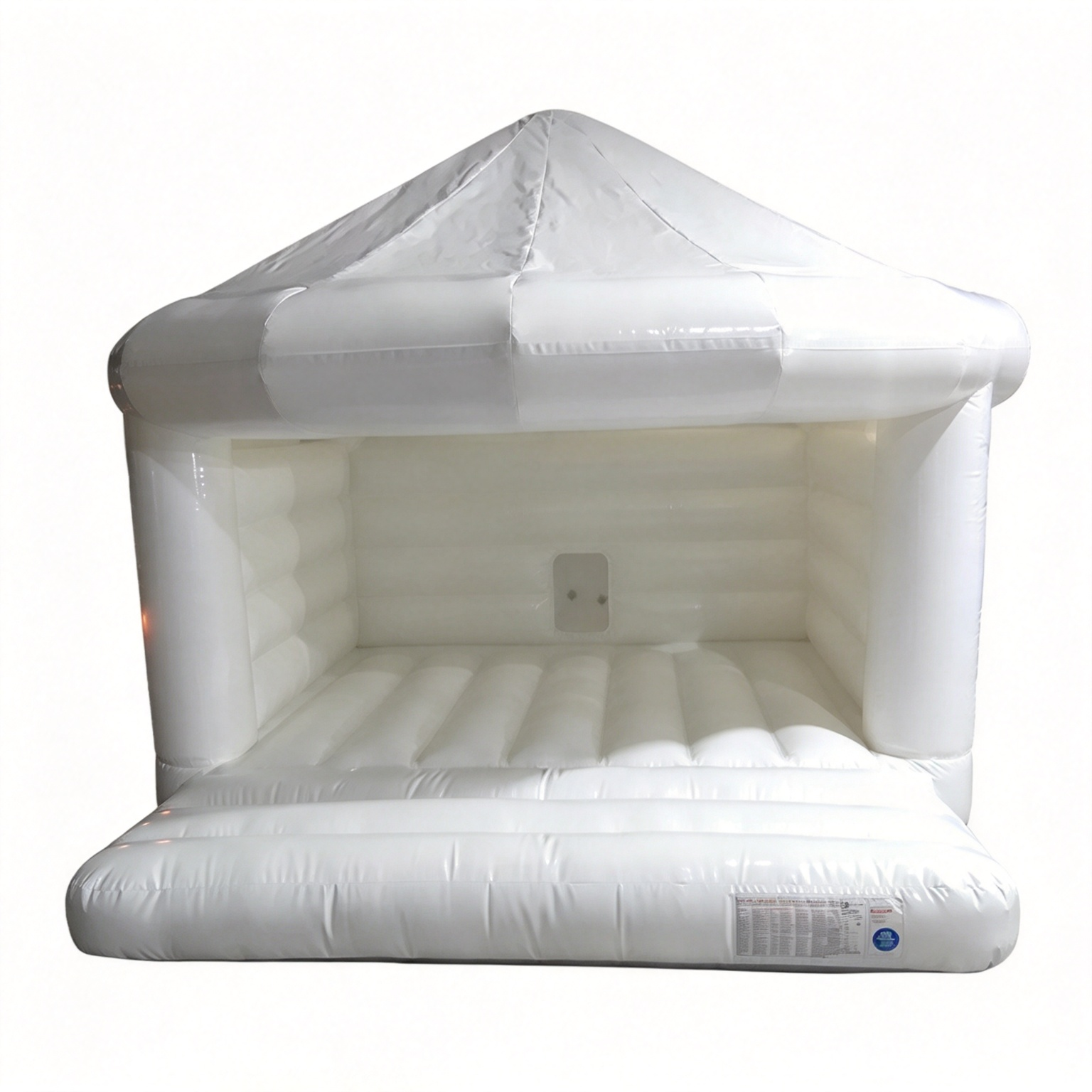 Pastel White Wedding Carousel Bounce House for Birthday Celebrations - Image 3