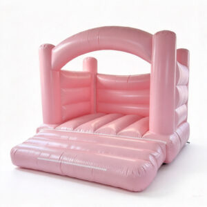 Baby Pink Curved Arch Bouncy Castle