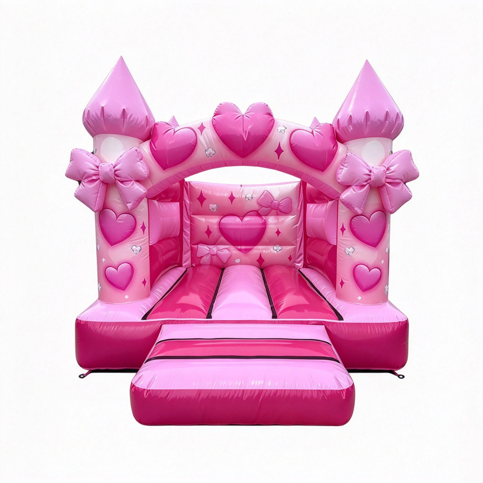 Girls Bows Curved Arch Bouncy Castle