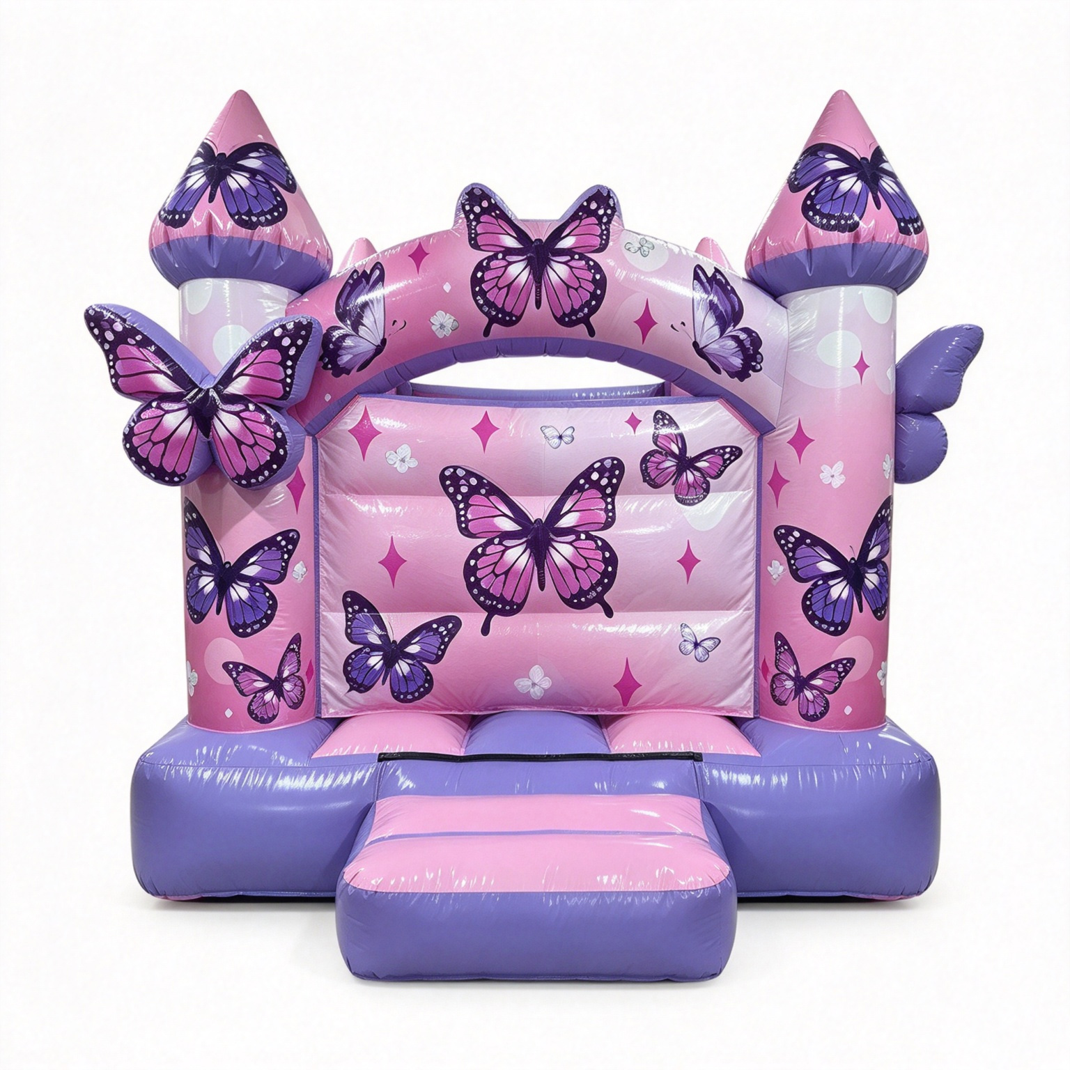 Girls Butterfly Curved Arch Bouncy Castle - Image 2