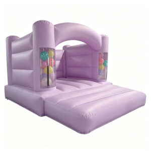 Balloon Leg Purple Glossy Curved Arch Bouncy Castle