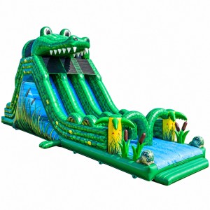 Crocodile Theme Double Lane Inflatable Slide for Safe Sliding Games - Image 2