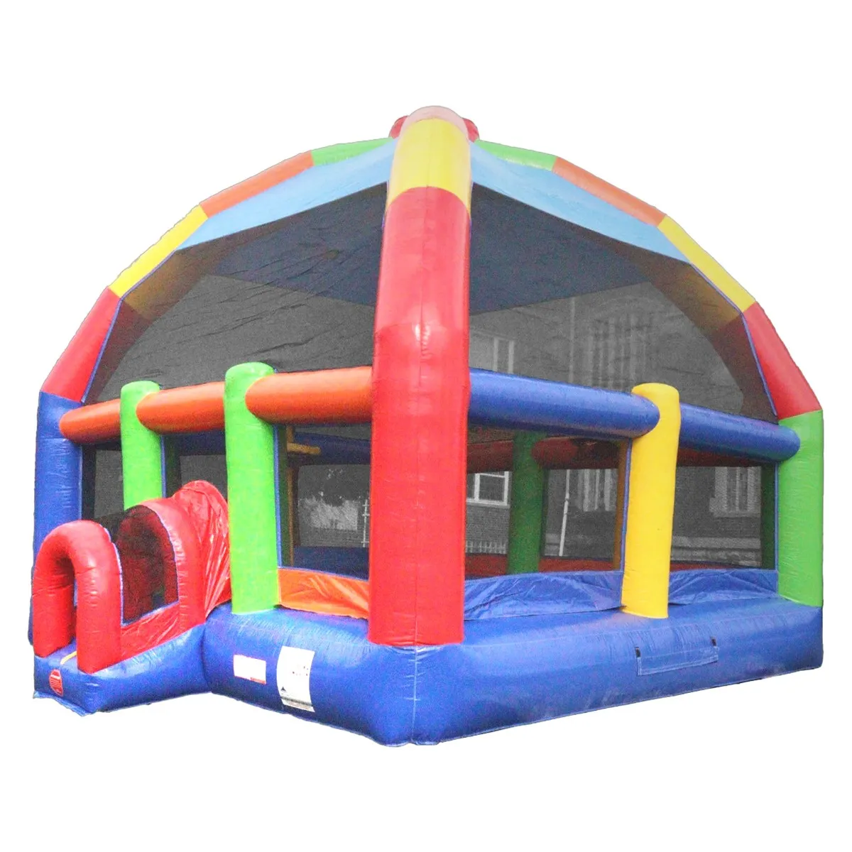 22 x 22 big bubba giant rainbow bounce house with blower 1