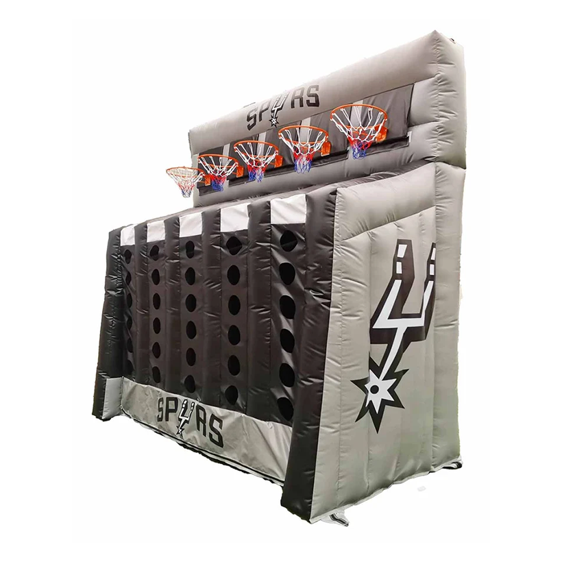 5 Hoop Inflatable Basketball Game Connect 4 - Image 3