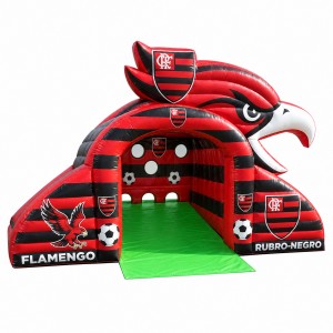 Flamengo Theme Inflatable Soccer Shooting Game for Family Gatherings