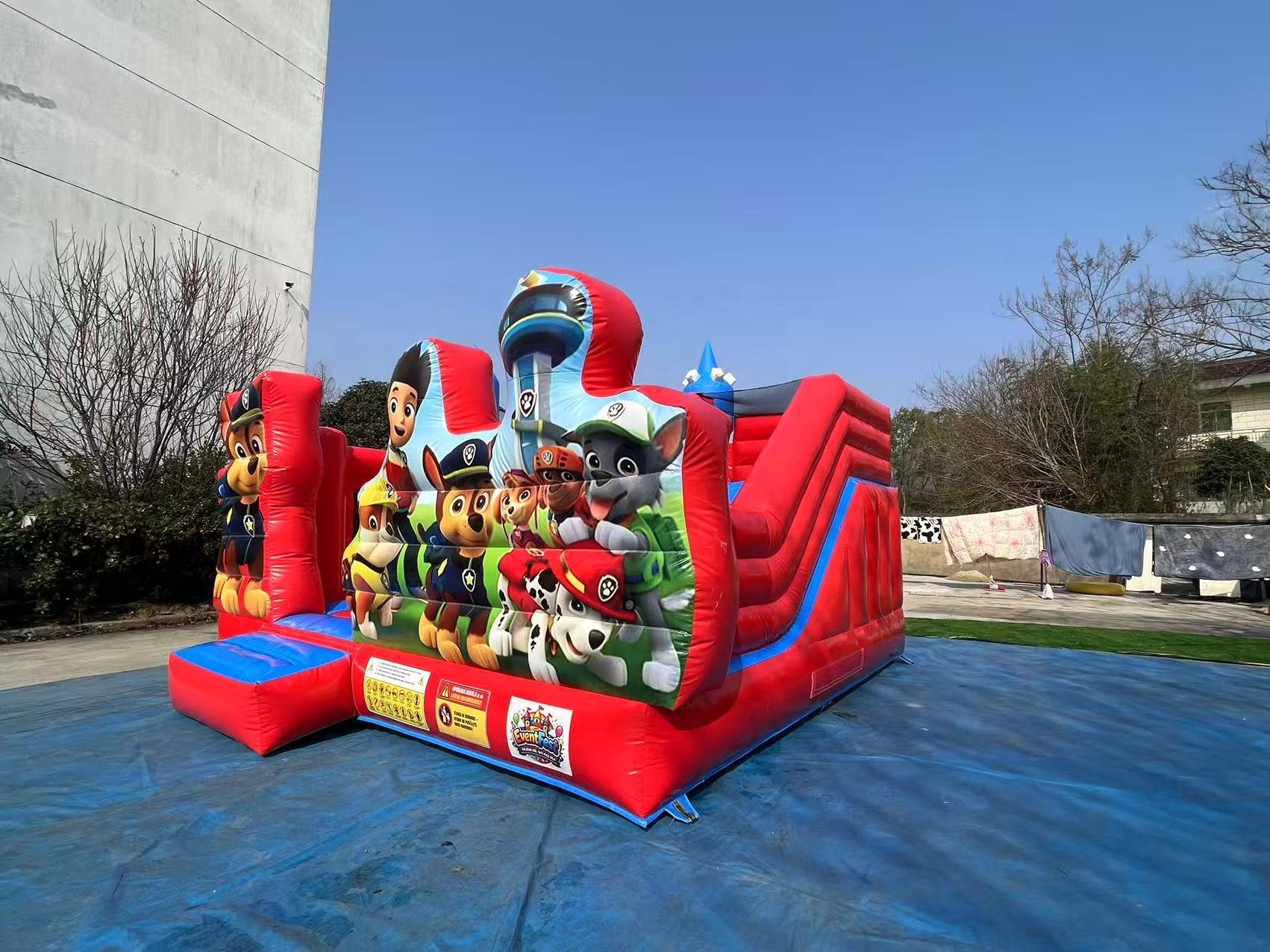 Factory customized new inflatable castle inflatable trampoline slide combination - Image 3