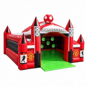 Soccer Club Theme Inflatable Shooting Game for School Fun Days