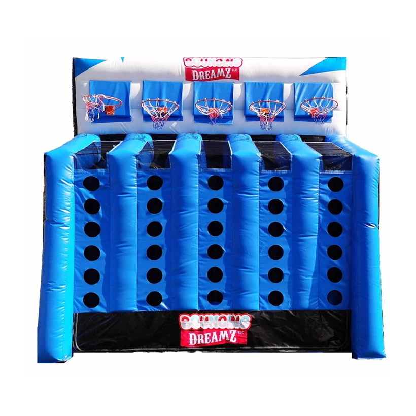5 Hoop Inflatable Basketball Game Connect 4 - Image 2