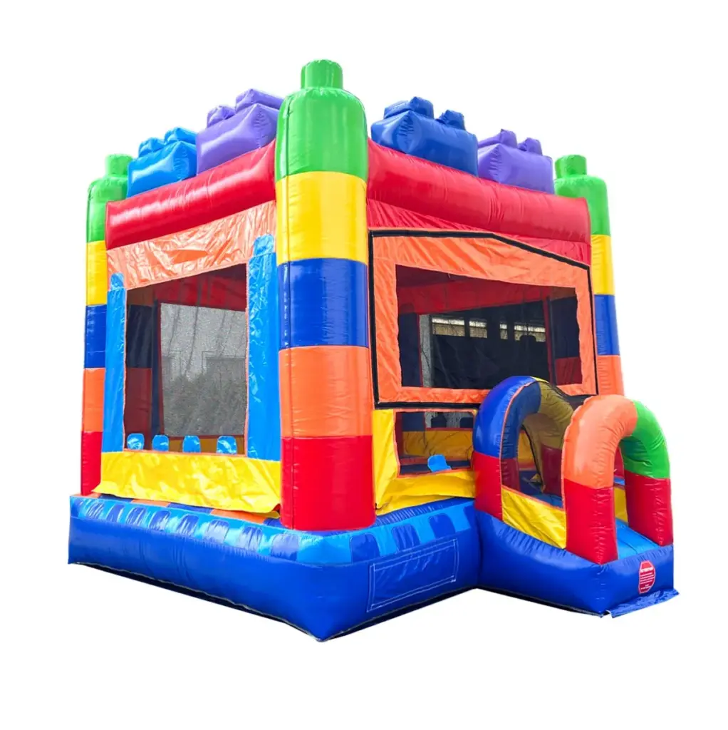 building block modular bounce house with blower 1