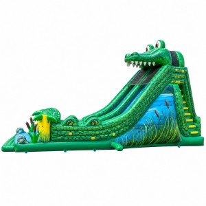 Crocodile Theme Double Lane Inflatable Slide for Safe Sliding Games - Image 4