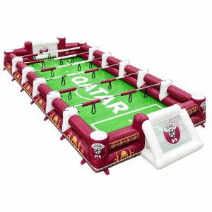 Qatar Theme Inflatable Human Table Football for Event Rentals