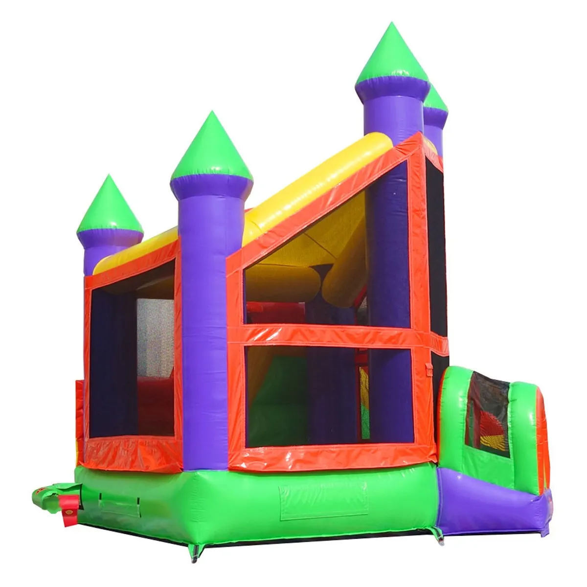 inflatable bounce house with slide castle dlx 6b 1