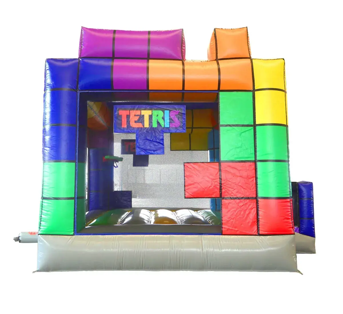 tetris inflatable bounce house with blower 1
