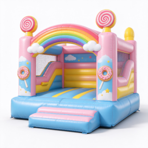 Large Candy Rainbow Inflatable Bouncer