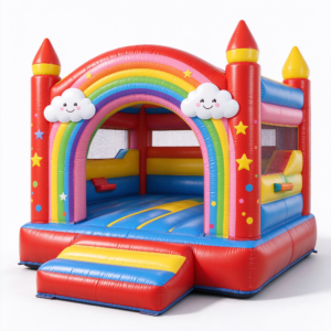 Rainbow Cloud Inflatable Bounce Castle