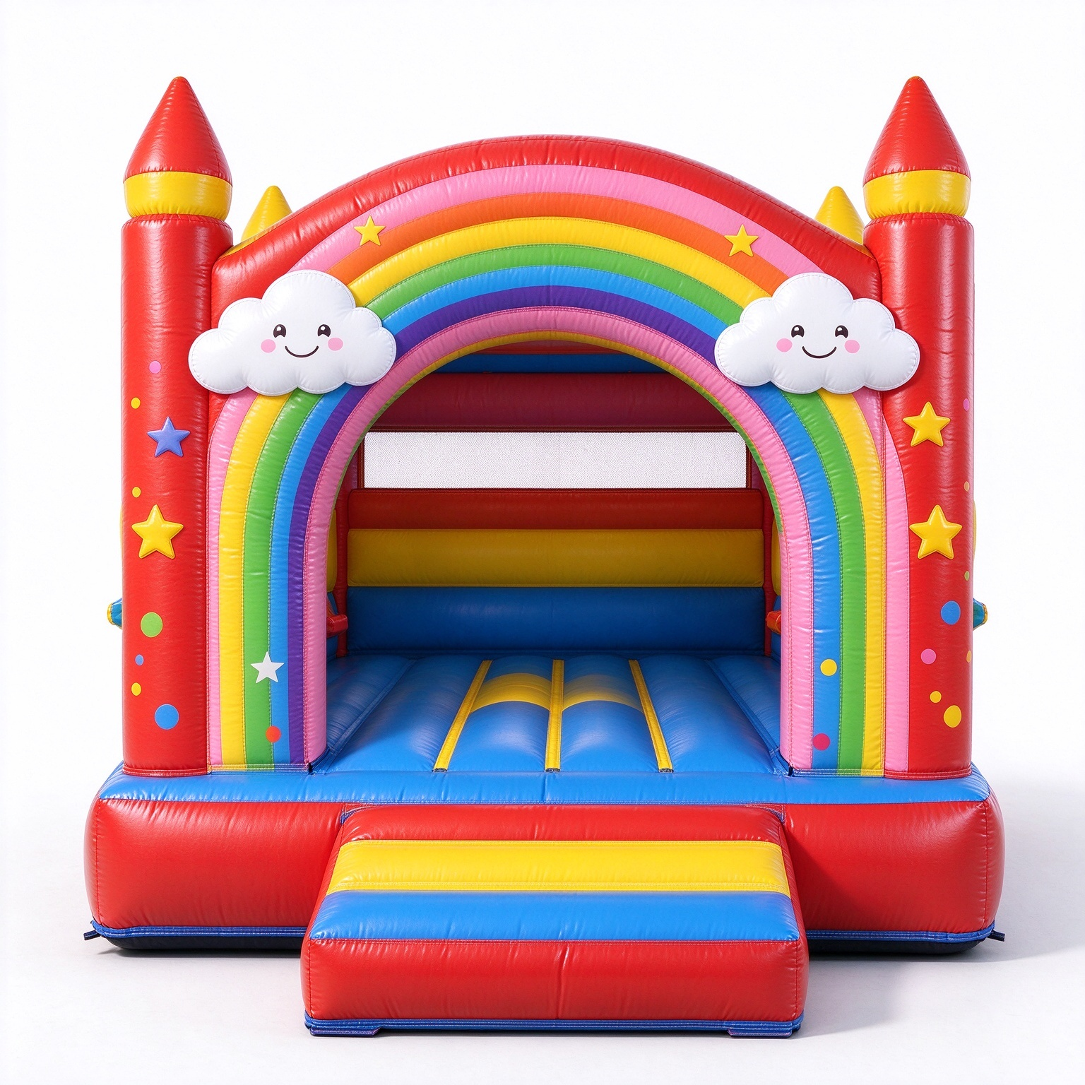 Rainbow Cloud Inflatable Bounce Castle - Image 2
