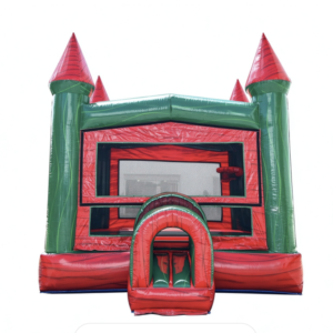 Red Green Marble Inflatable Bounce Castle