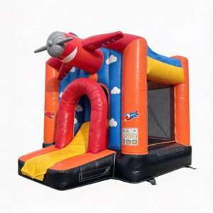 Cute Plane World Inflatable Jump Bounce House