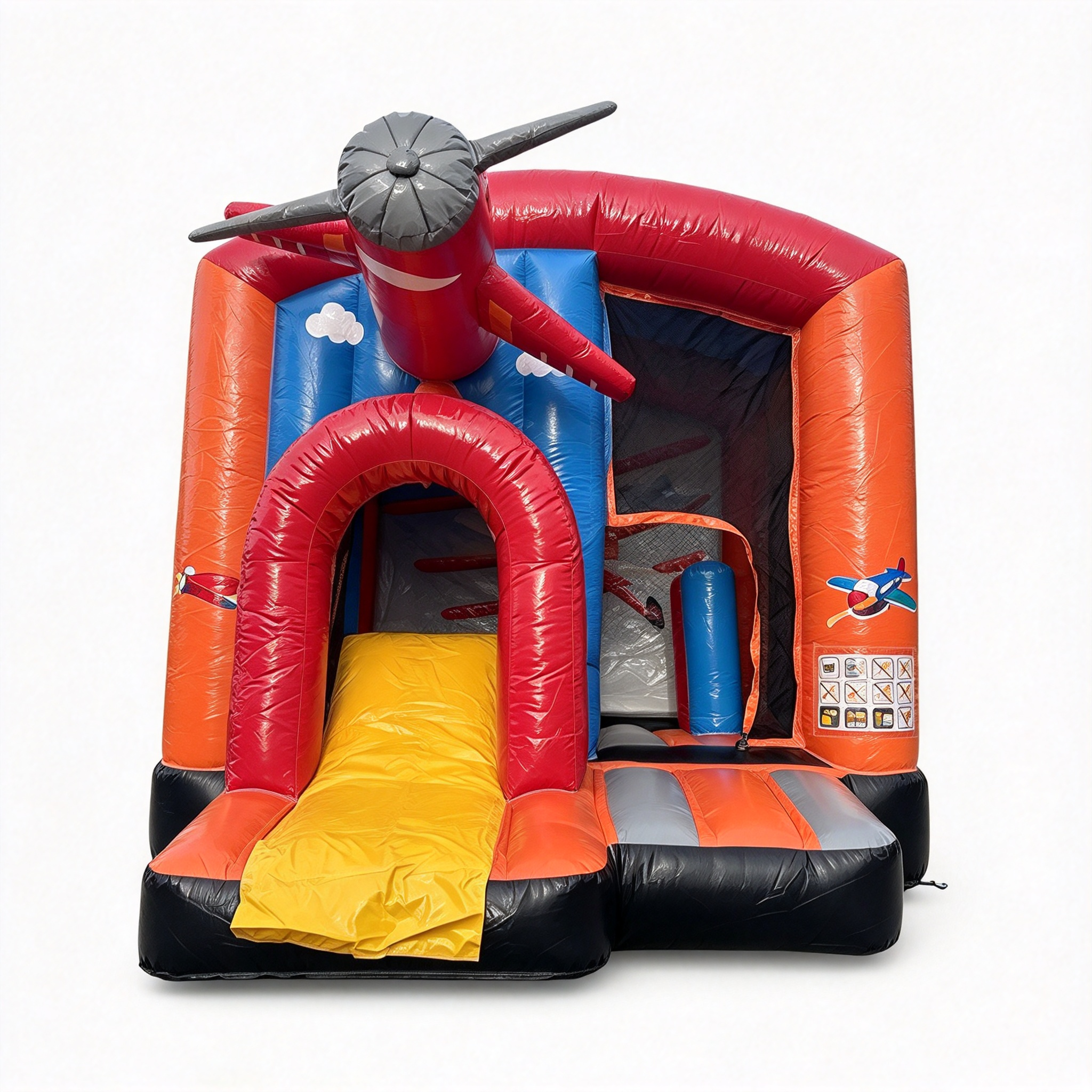 Cute Plane World Inflatable Jump Bounce House - Image 2