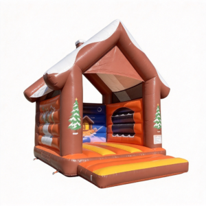 Winter Cabin Inflatable Bouncer, Kids Jumping Castle